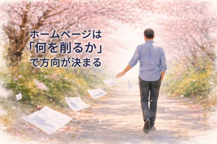 ホームページは「何を削るか」で方向が決まる
